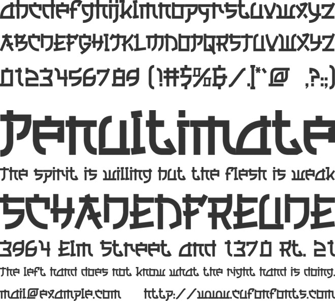 Keemono font preview