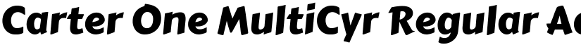 Carter One MultiCyr Regular font