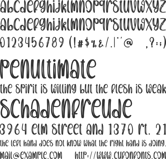 Snowland font preview