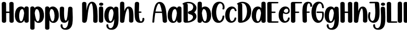 Happy Night font