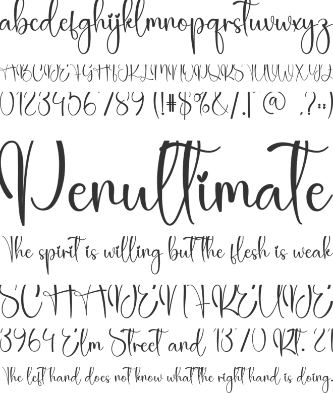 Slowly Christmas font preview