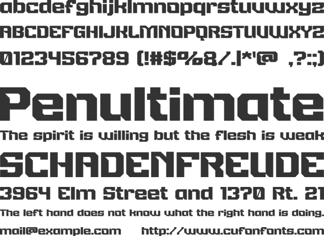 CHAMBER font preview