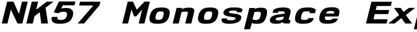 NK57 Monospace Expanded ExtraBold Italic font