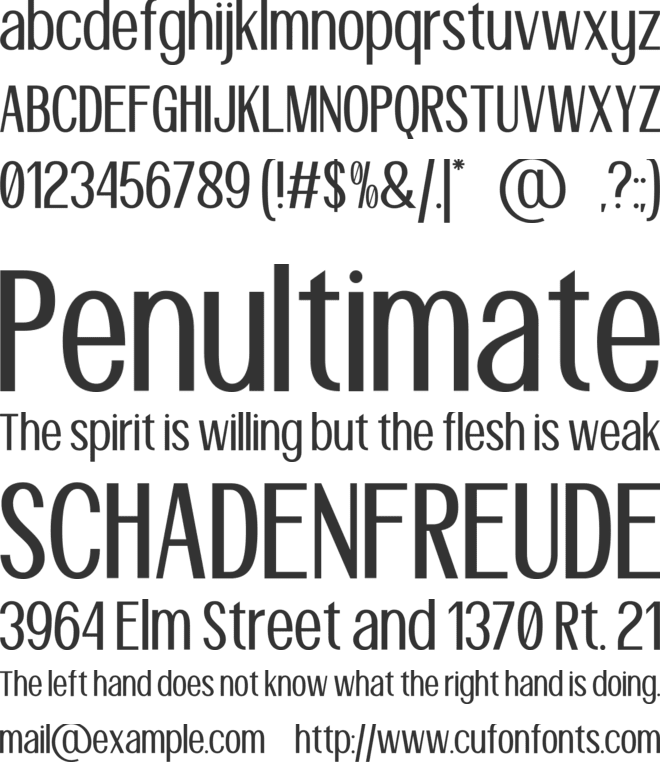 Stovina font preview