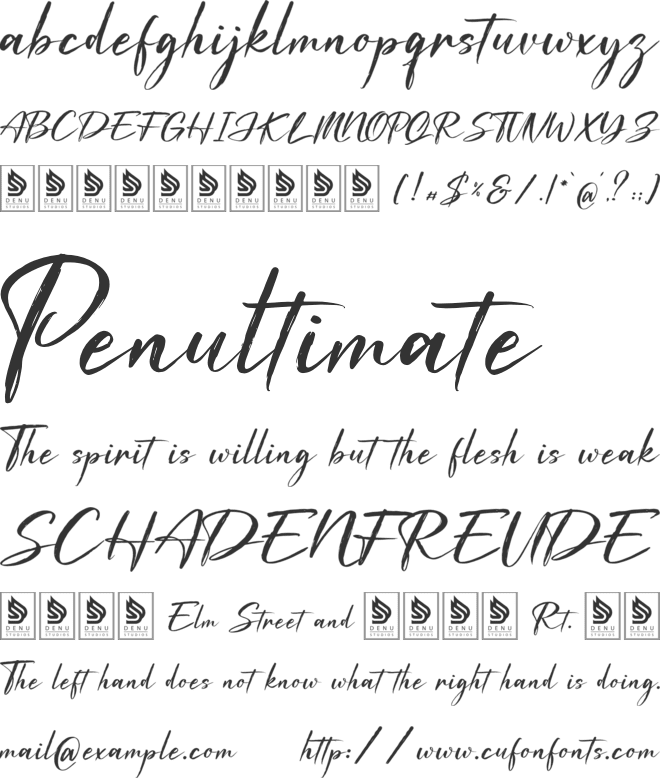 Waiting Cassey font preview
