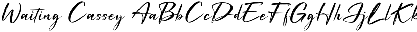 Waiting Cassey font