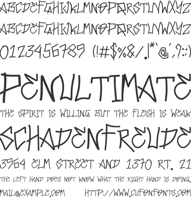 Graffikid font preview
