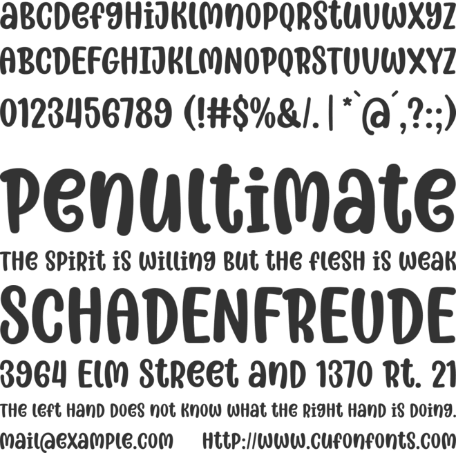 Winsome Micano font preview