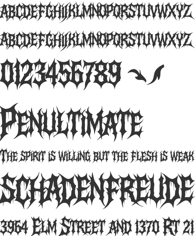 Abismo Sangriento font preview