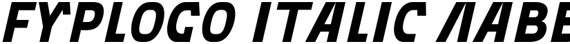 Fyplogo Italic font