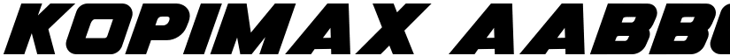 Kopimax font