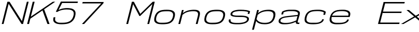 NK57 Monospace Expanded Light Italic font