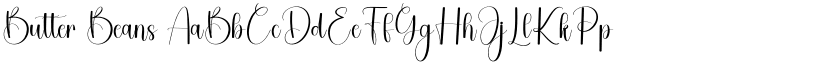 Butter Beans font