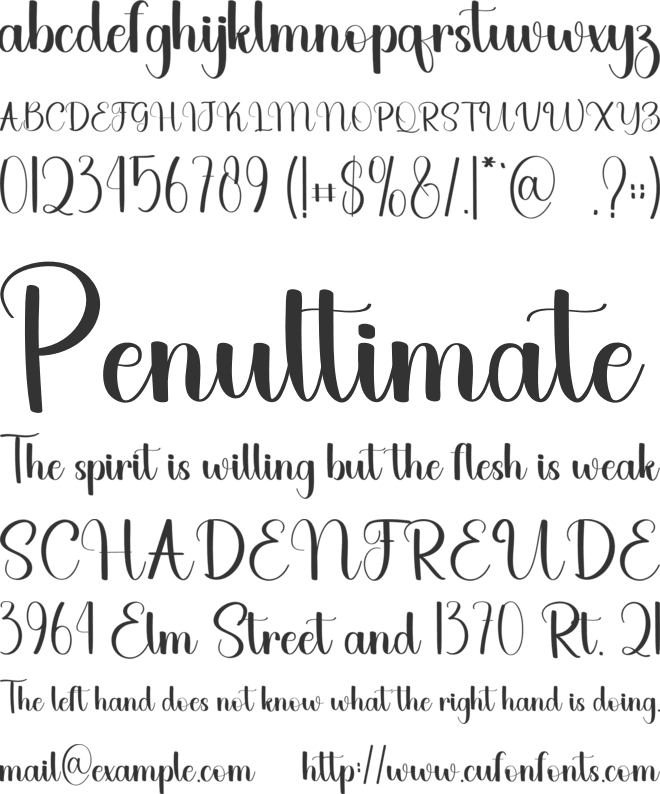 Flowers Park font preview