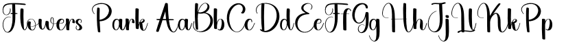 Flowers Park font