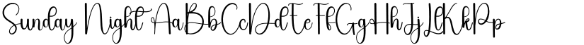 Sunday Night font