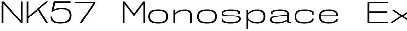 NK57 Monospace Expanded Light font