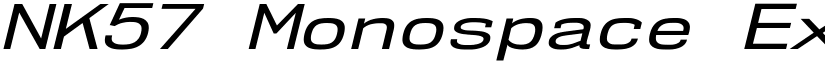 NK57 Monospace Expanded Italic font