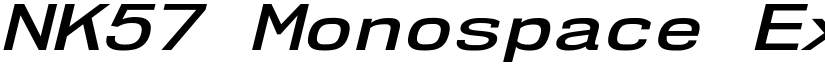 NK57 Monospace Expanded SemiBold Italic font