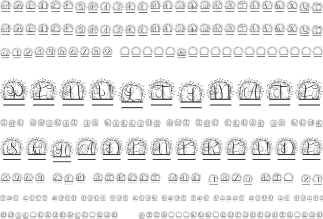 Rosalia Wreath Split font preview