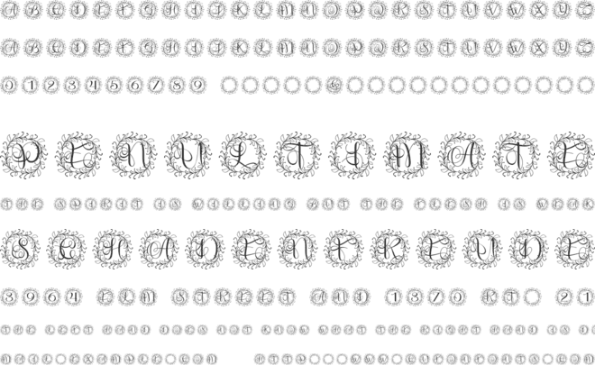 Rosalia Wreath font preview