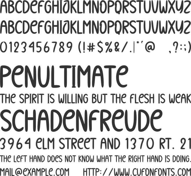 Warning Christmas font preview