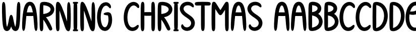Warning Christmas font