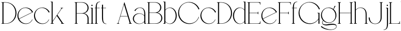 Deck Rift font