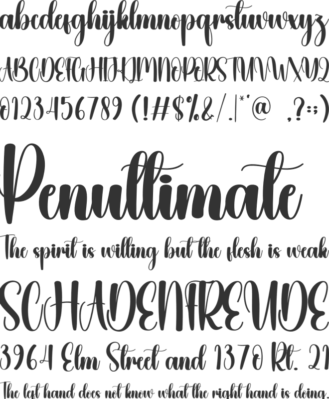 Butter Cake font preview
