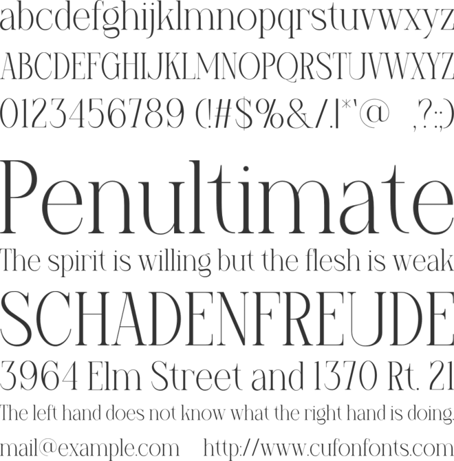 Populer font preview