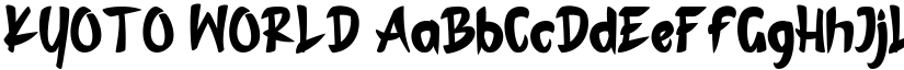 KYOTO WORLD font