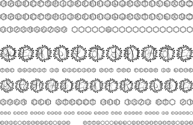 Wreathory font preview
