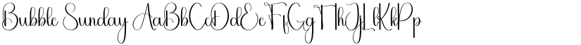 Bubble Sunday font