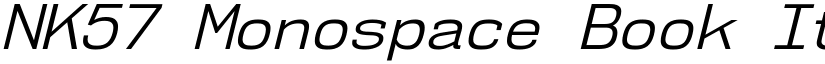 NK57 Monospace Book Italic font