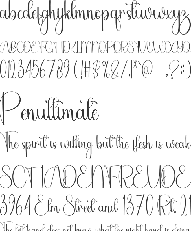 Simple Creative font preview