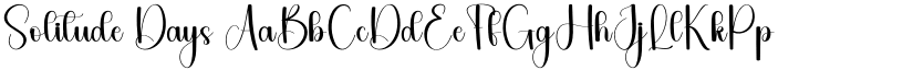 Solitude Days font