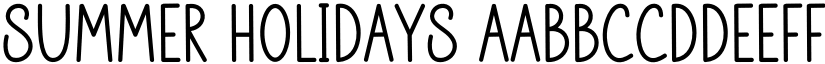 Summer Holidays font