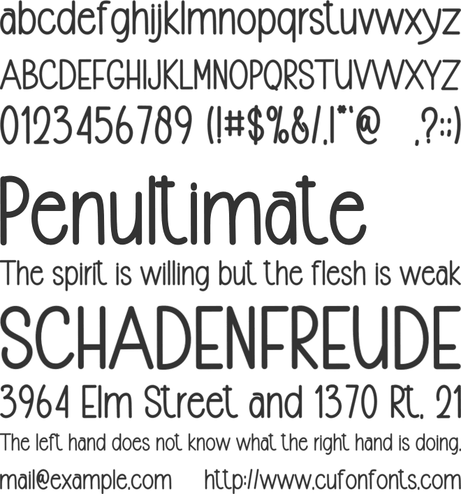 Chocolate Vanilla font preview