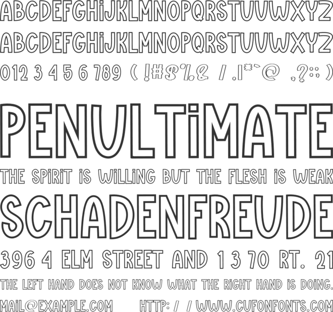 Sunday Handmade font preview