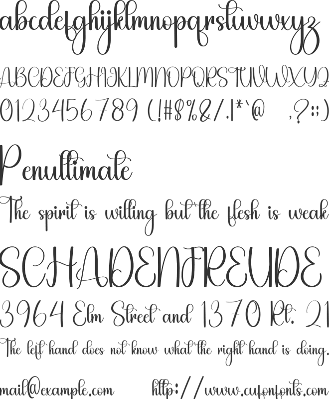 Student School font preview