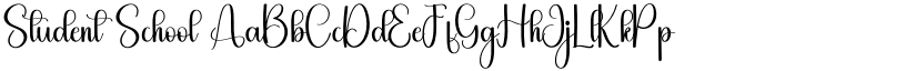 Student School font