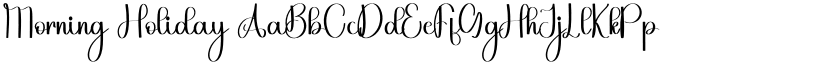 Morning Holiday font