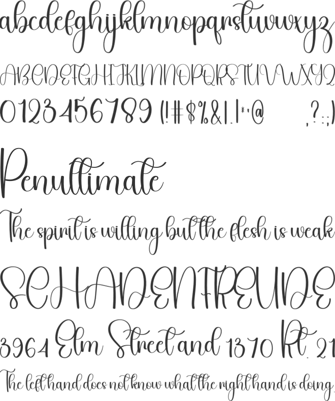 Wonderful Birthday font preview