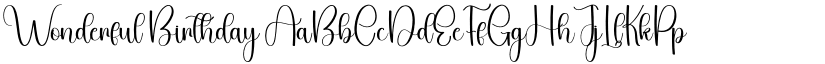 Wonderful Birthday font