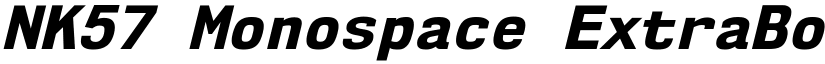 NK57 Monospace ExtraBold Italic font