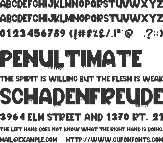 Blood Spooky font preview