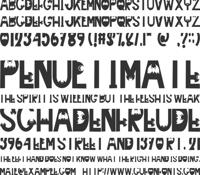 Vampire Fangs font preview