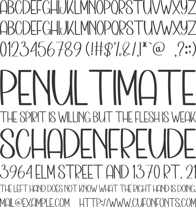 Winter  Monday font preview