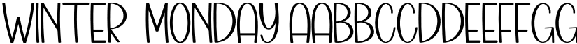 Winter  Monday font