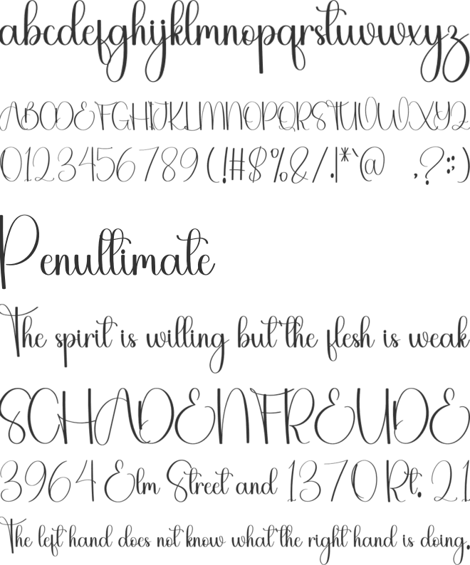 Bernard  Handmade font preview